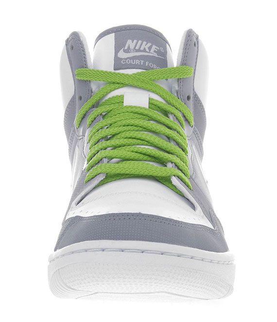 Nike Court Force Mid Grey White Green Apple Jd 04