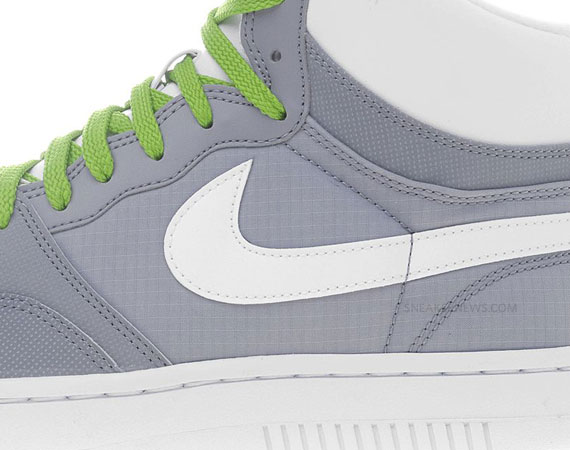 Nike Court Force Mid Grey White Green Apple Jd 07