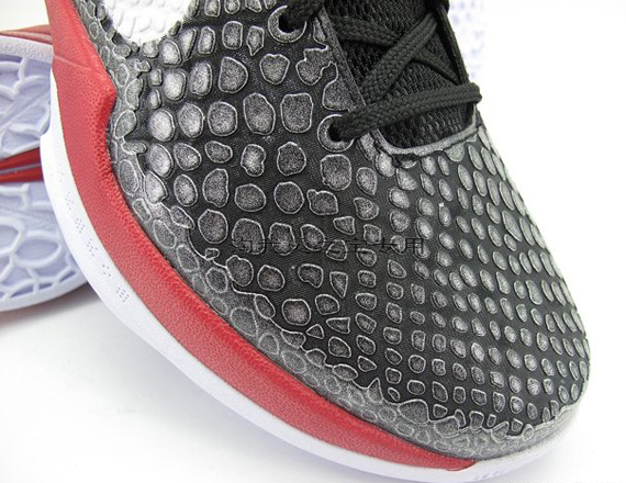 Nike Zoom Kobe VI - Black - Varsity Red - White | Detailed Images