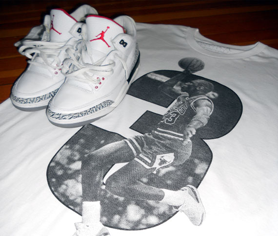 Air Jordan III ‘White Cement’ T-Shirt by Vandal-A
