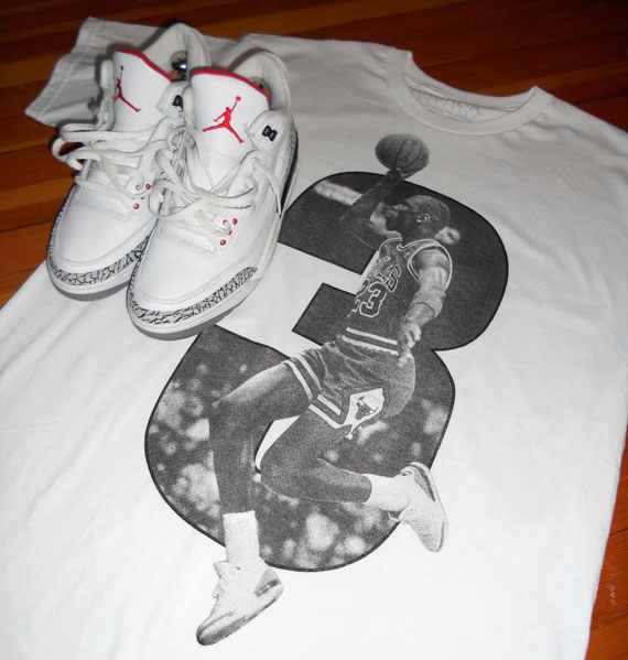 Air Jordan Iii White Cement T Shirt By Vandal A 3