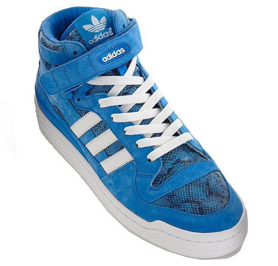 adidas Originals Forum Mid RS – Blue Suede + Snakeskin - SneakerNews.com
