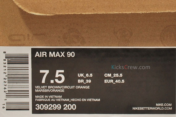 Nike Air Max 90 Acg Velvet Brown Circuit Orange 07