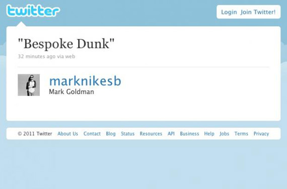 Nike Dunk Bespoke Tweet Mark Goldman