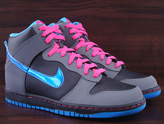 Nike Dunk High GS – Black – Vibrant Blue – Cool Grey – Spark