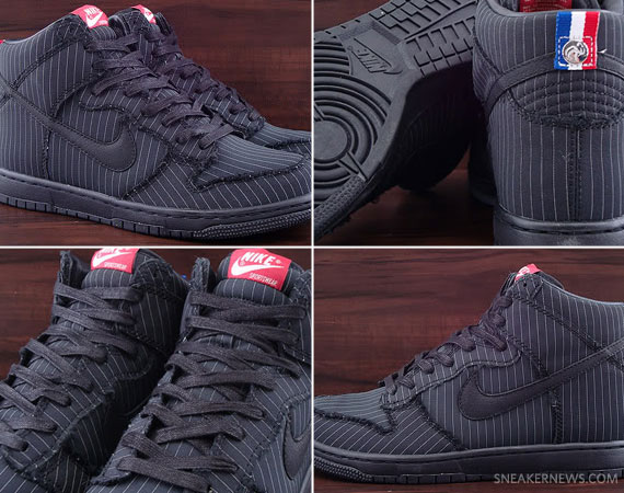 Nike Dunk High Supreme – Black – Sail – Pinstripe | Available on eBay