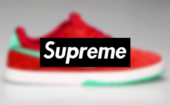 Supreme Red Green Text Wallpaper 