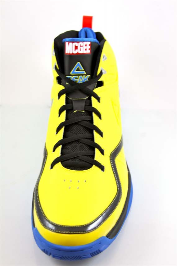 Javale Mcgee Slam Dunk Contest Shoe Wolverine Yellow Blue Red 2011 Peak Relentless All Star 2