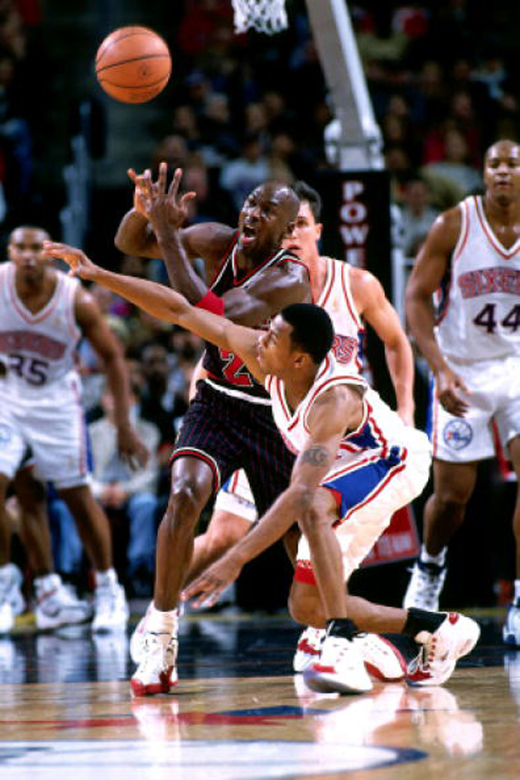 Michael Jordan Wearing The Air Jordan 12
