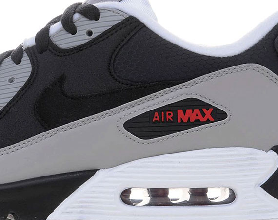 Nike Air Max 90 – Grey – Black – Red | Available @ JDSports