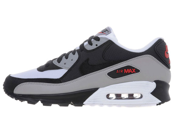 Nike Air Max 90 Black Grey White Red Suede Jd 02