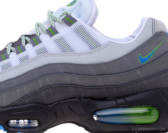Nike Air Max 95 – Anthracite – Photo Blue – Green Apple – White