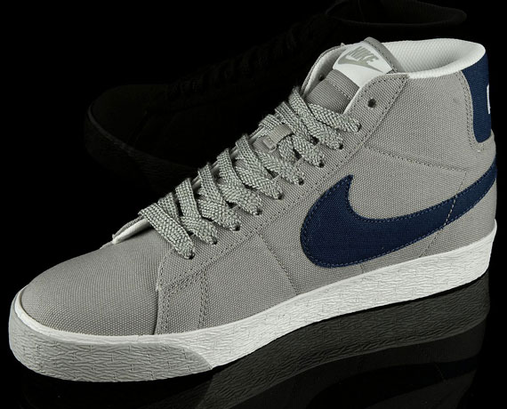 Nike Blazer Mid Canvas Grey White Obsidian 02