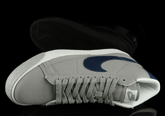 Nike Blazer Mid Canvas Grey White Obsidian 05