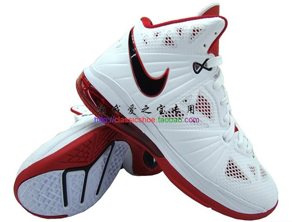 Nike Lebron 8 Ps Gs White Varsity Red Black 05