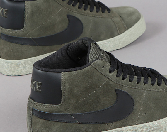 nike sb blazer mid bog green black march 2011 09