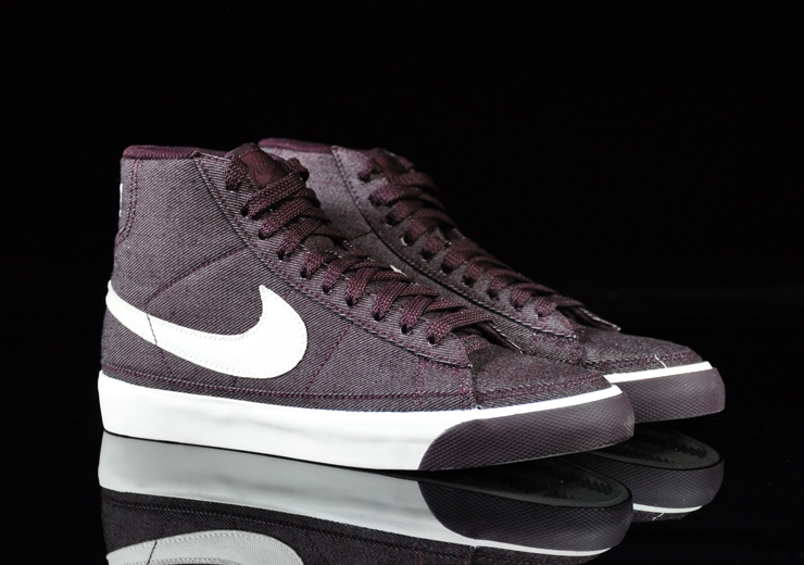 Nike Wmns Blazer Mid Deep Burgundy Denim Sail 2