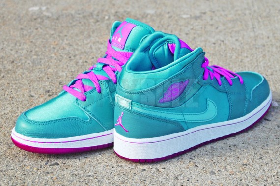 Air Jordan 1 Phat High GS - Mineral Blue - Bright Violet