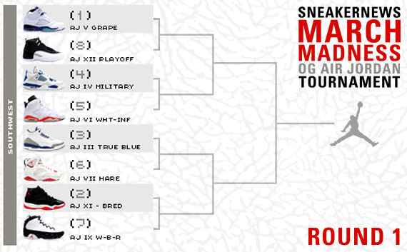 Urlfreeze News March Madness OG Air Jordan For Tournament - Round 1 Voting - Southwest