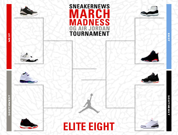Sneaker News March Madness OG Air Jordan Tournament - Elite Eight Voting