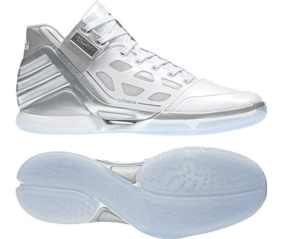 Adidas Adizero Rose 2.0 White Silver 01