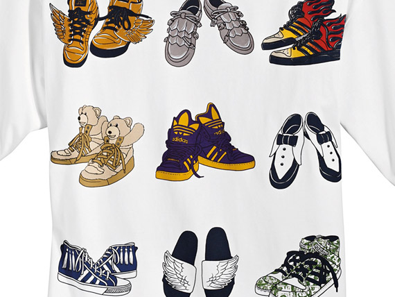 Jeremy Scott x adidas Originals - 'Shoe Graphics' Big Tee