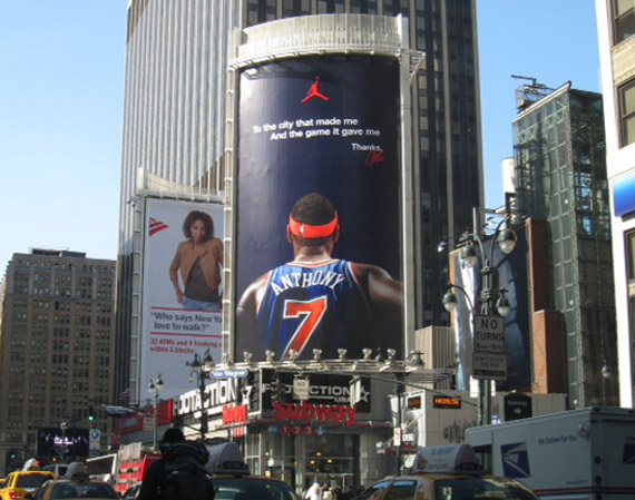 Carmelo Anthony x Jordan Brand Billboard in NYC