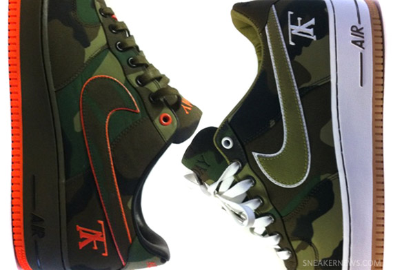 Nike air force outlet 1 camo orange