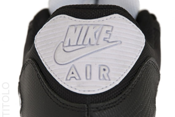 Nike Air Max 90 Black White Croc Mudguard 02