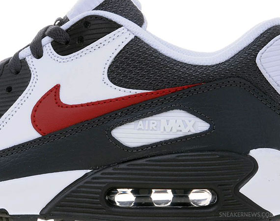 Nike Air Max 90 – Grey – White – Red | Available