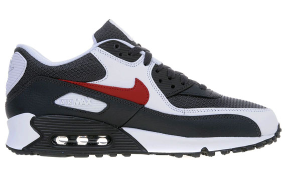 Nike Air Max 90 Shadow Black White Red Jd 04