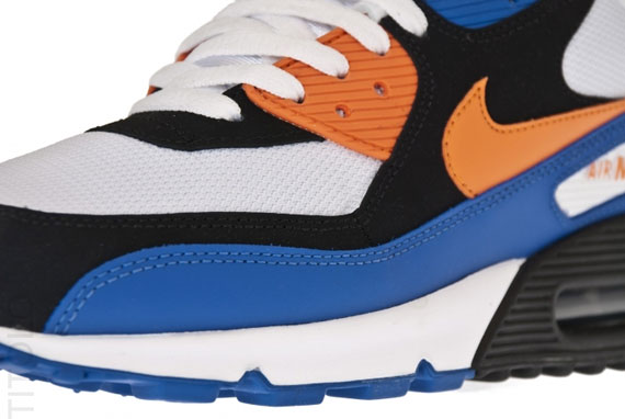 Nike Air Max 90 White Bright Mandarin Black Mets Titolo 03