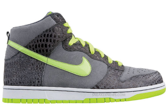 Nike Dunk High - Cool Grey - Hot Lime - Dark Grey - Snakeskin ...
