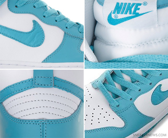 Nike Dunk High - White - Mineral Blue