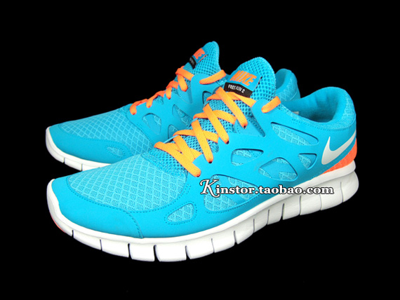 Nike Free Run 2 Teal Orange White 2011 10