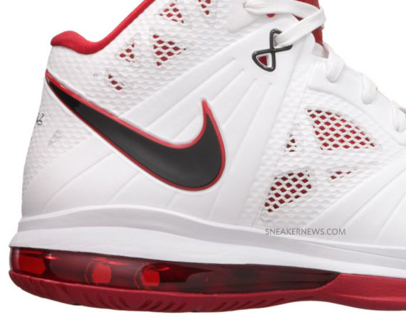 nike lebron 8 ps white black sport red release info 07