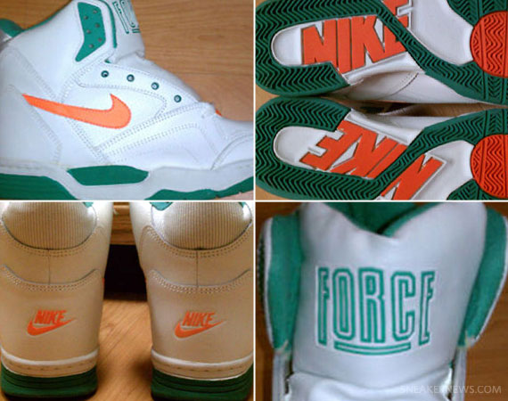 Nike Quantum Force II High - White - Clockwork Orange - Bright Green | OG Pair on eBay