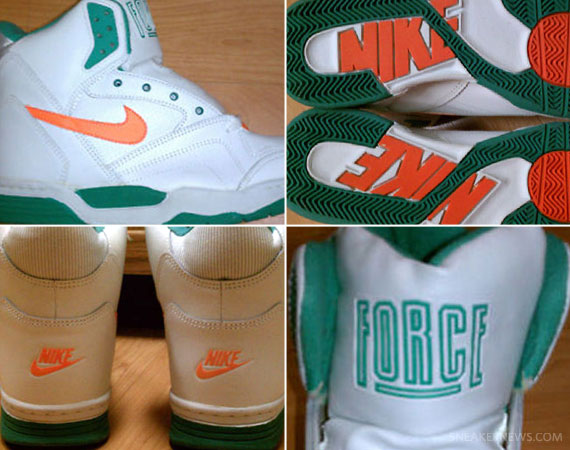 Nike Quantum Force II High – White – Clockwork Orange – Bright Green | OG Pair on eBay