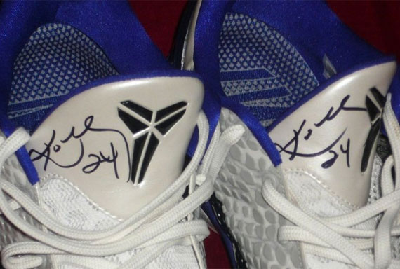 Nike Zoom Kobe VI – Concord – Autographed Game-Worn Kobe Bryant PE