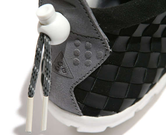 Nike ACG Air Moc LT - Black Woven Leather - White