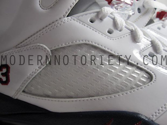 Air Jordan V 5 White Varsity Red Midnight Navy 11