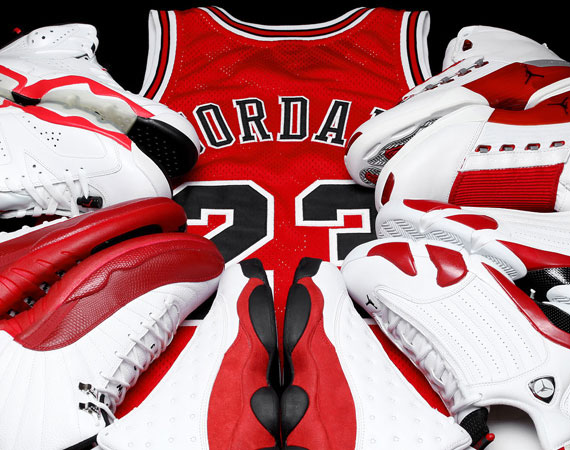 Air Jordan White/Red Showcase