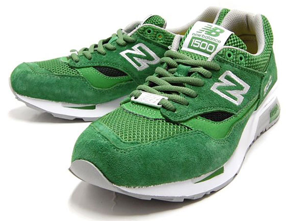 New Balance Cm 1500 Green Suede Grey White 01