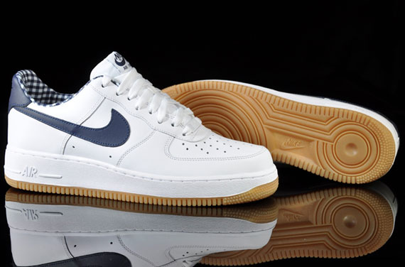 Nike Air Force 1 Low - White - Midnight Navy - Gingham - SneakerNews.com