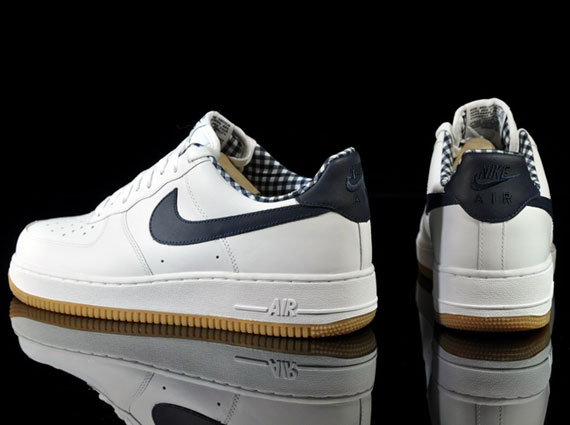 Nike Air Force 1 Low - White - Midnight Navy - Gingham - SneakerNews.com