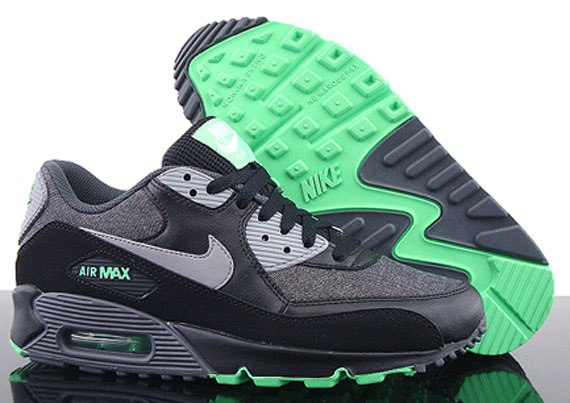 Nike Air Max 90 Gs Black Dark Grey Stealth 02