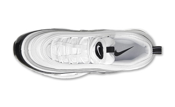 Nike Air Max 97 White Black Patent Metallic Silver