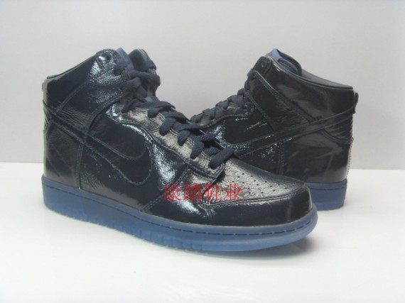 Nike Dunk High Premium - Obsidian - Crinkled Patent - New Images