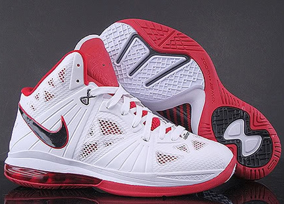 Lebron 8 white sales and red