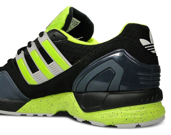 Adidas black and hot sale lime green shoes